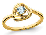 1/4 carat (ctw) Aquamarine Ring in 14K Yellow Gold